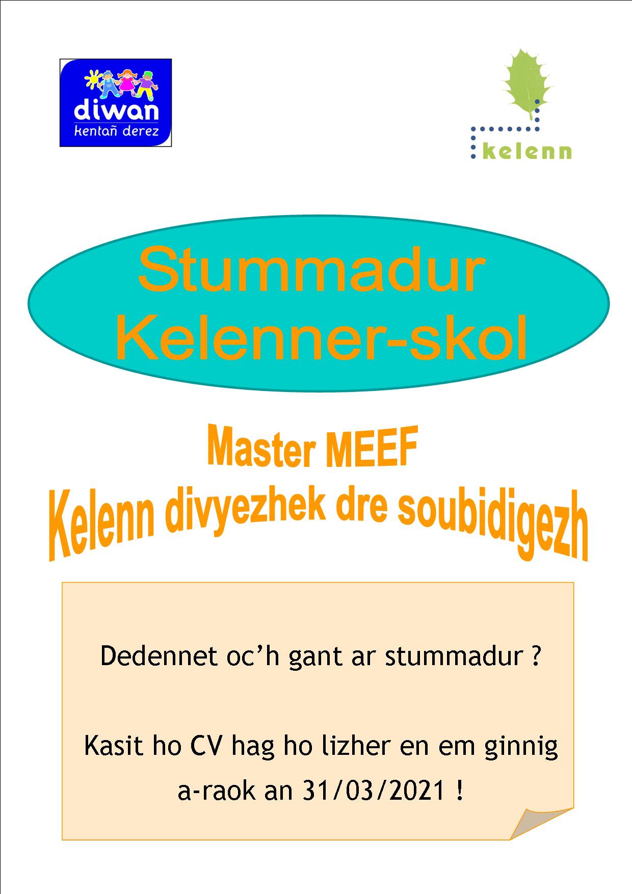 inscriptions Master MEEF Kelenn